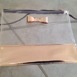 COPY - tarte Clear Vinyl Cosmetics bag with Bow! - Brand new.